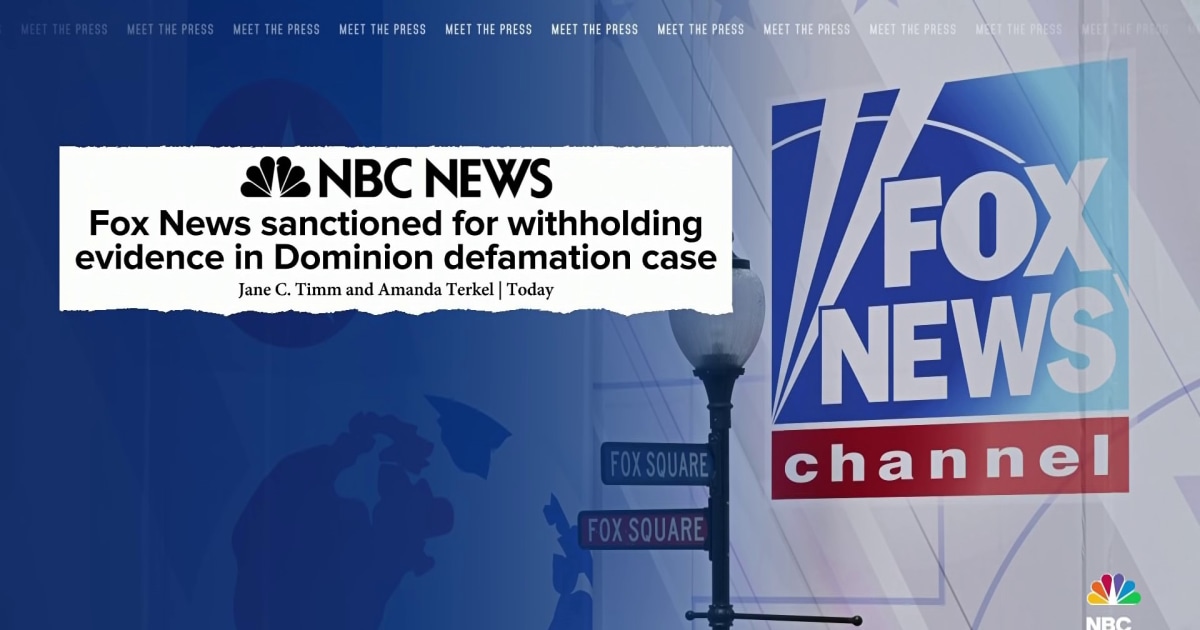 Fox News Sanctioned For Withholding Evidence In Dominion Defamation Case 