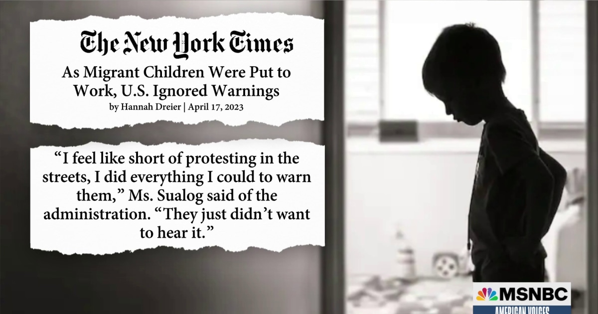 NYT White House, federal agencies ignored warnings of migrant child labor