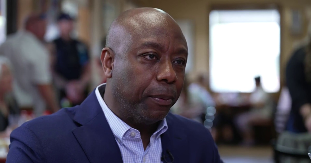 Sen. Tim Scott speaks to NBC News after launching 2024 presidential exploratory committee