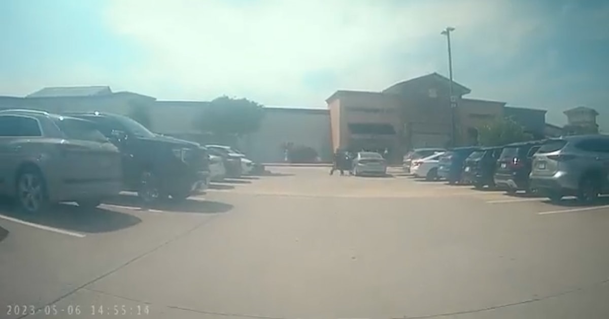 Dashcam video shows moment gunman opens fire at Texas mall