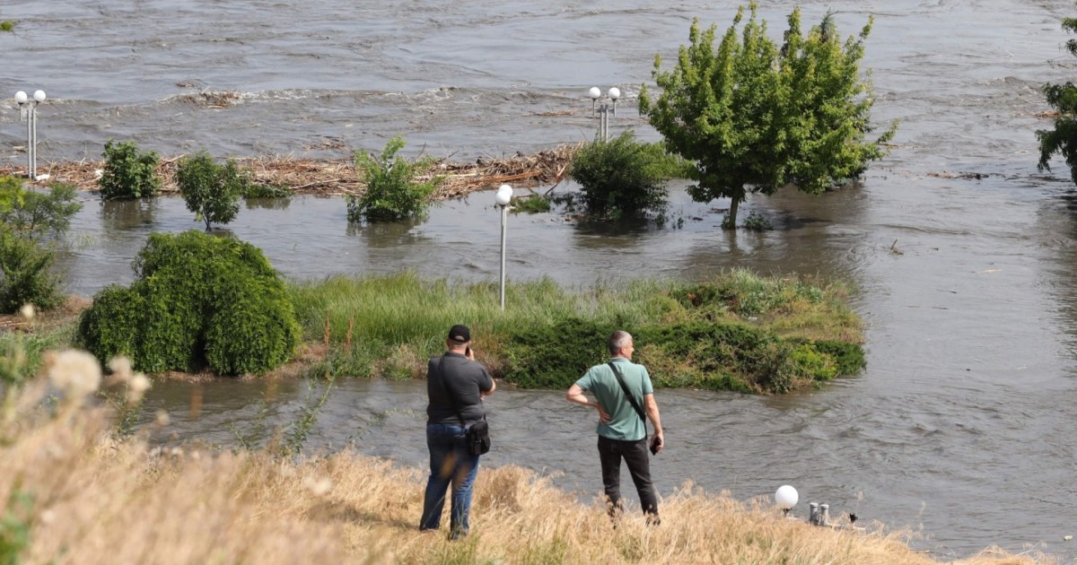 Destroyed dam in Ukraine triggers possible environmental crisis