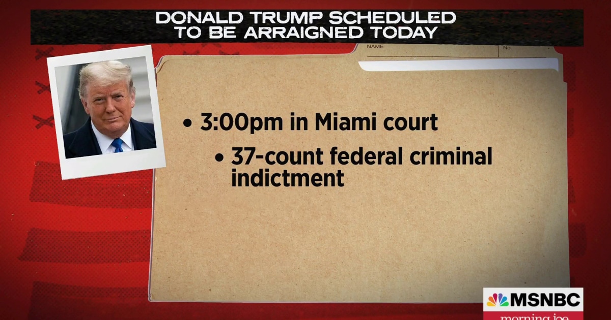 Trump scheduled to be arraigned today Here's how the day is expected to go