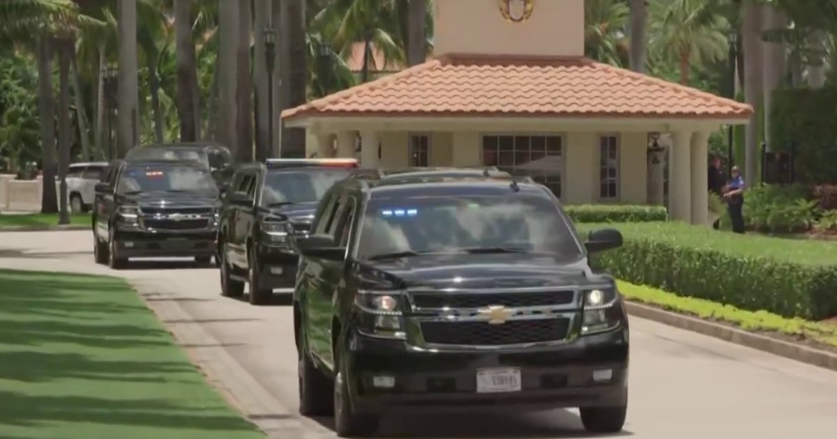 Trump departs for arraignment at Miami federal court