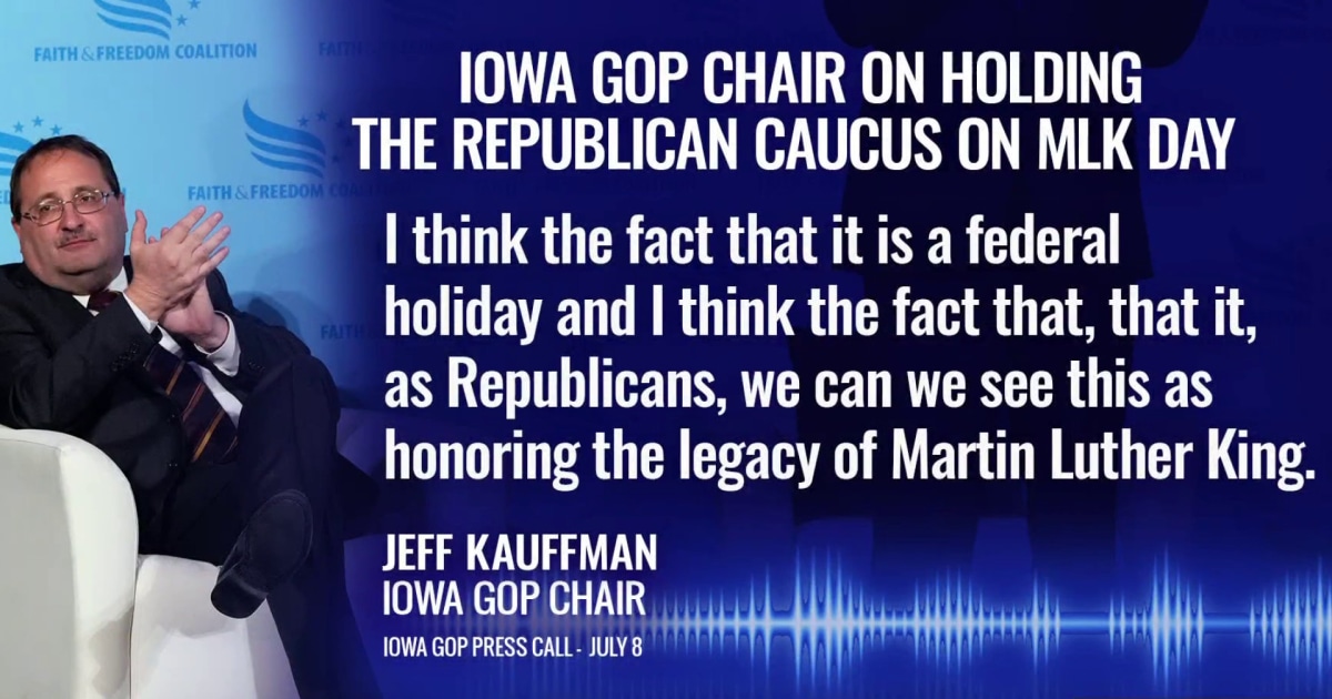 Joy Reid critiques Iowa Republicans scheduling presidential caucus for