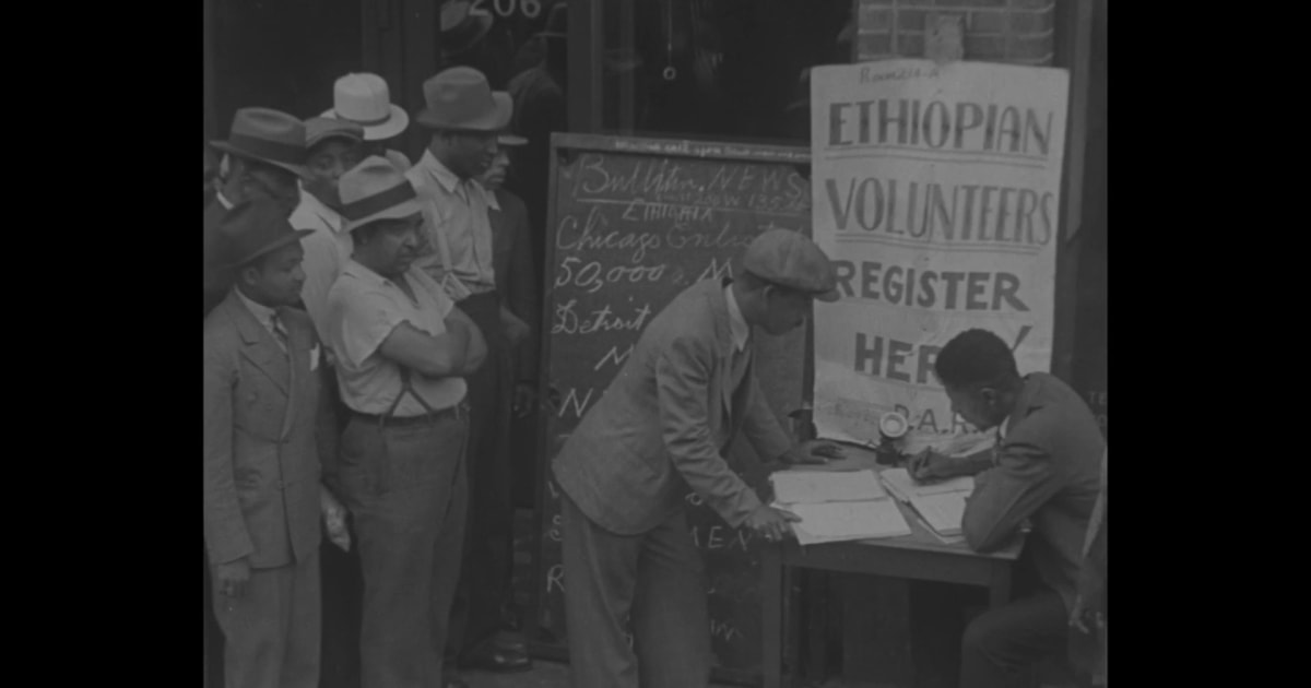 Newsreel 1935: Americans take sides on Italy's invasion of Ethiopia