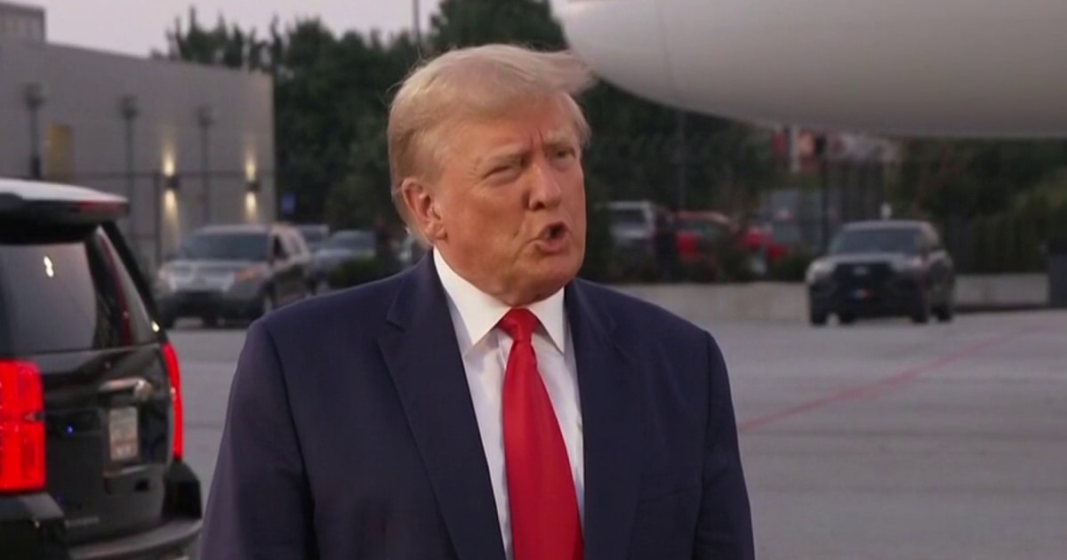 Trump speaks to media after arrest