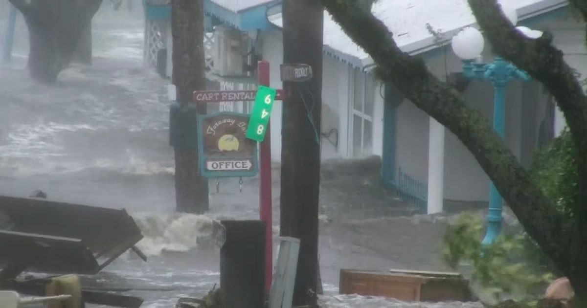 Idalia's storm surge floods streets of Cedar Key