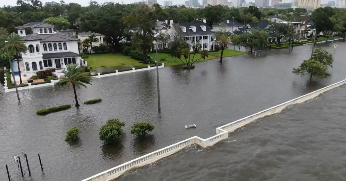 Global Finance InvestDrone video captures Tampa flooding from Hurricane