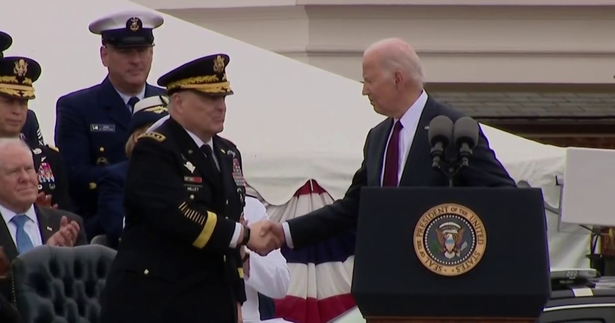 Biden thanks Gen. Milley for his 'invaluable' partnership at farewell ceremony