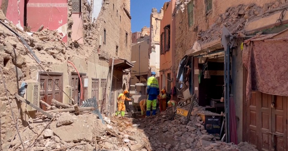 Footage shows buildings in ruins after Morocco earthquake