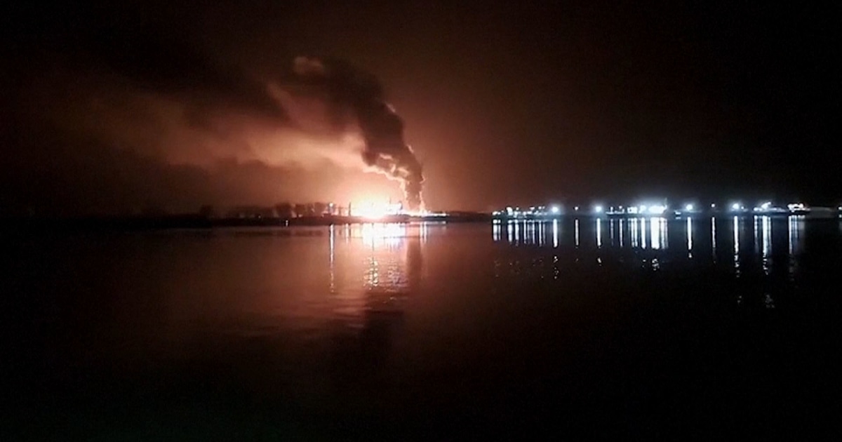 Watch: Russian drone strikes in Ukraine seen from ferry crossing the ...