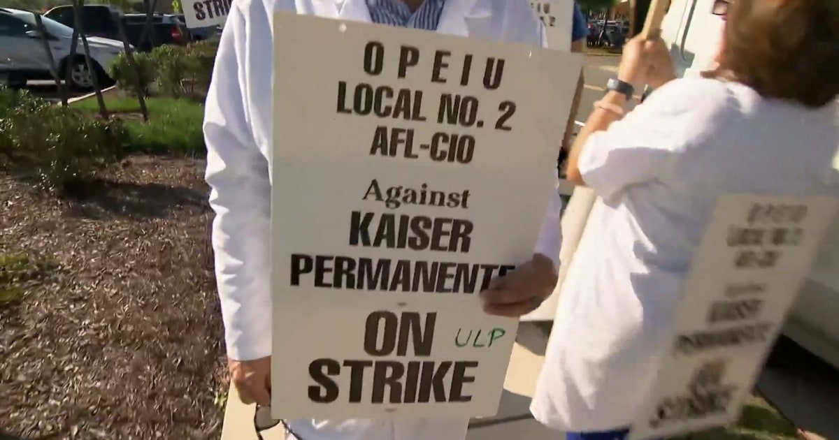 Thousands of Kaiser Permanente workers go on strike, demanding more pay ...