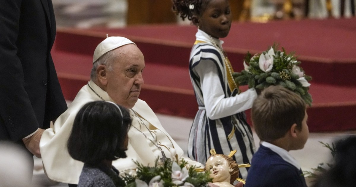 Pope Francis presides over Christmas Eve Midnight Mass