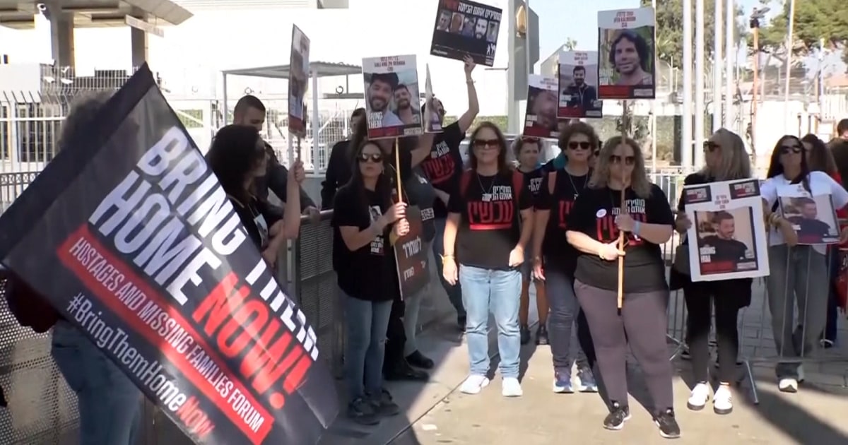 Protesters in Tel Aviv demand action on Hamas hostages release