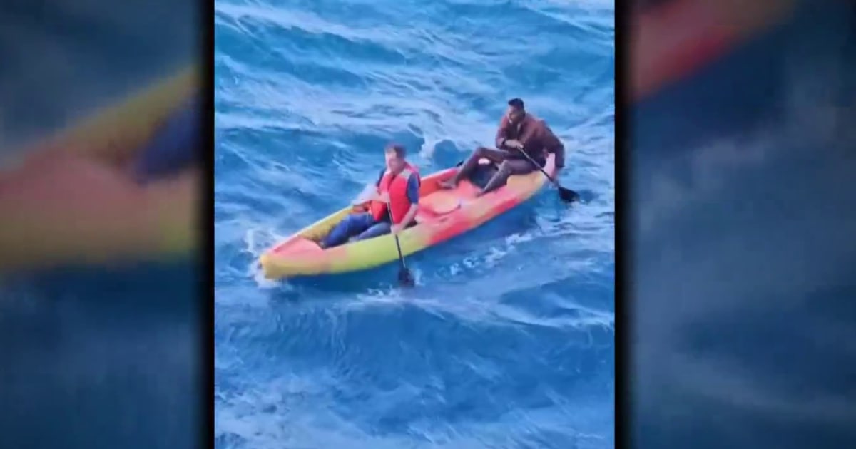 Video shows men rescued by cruise ship after boat sinks off coast of Mexico