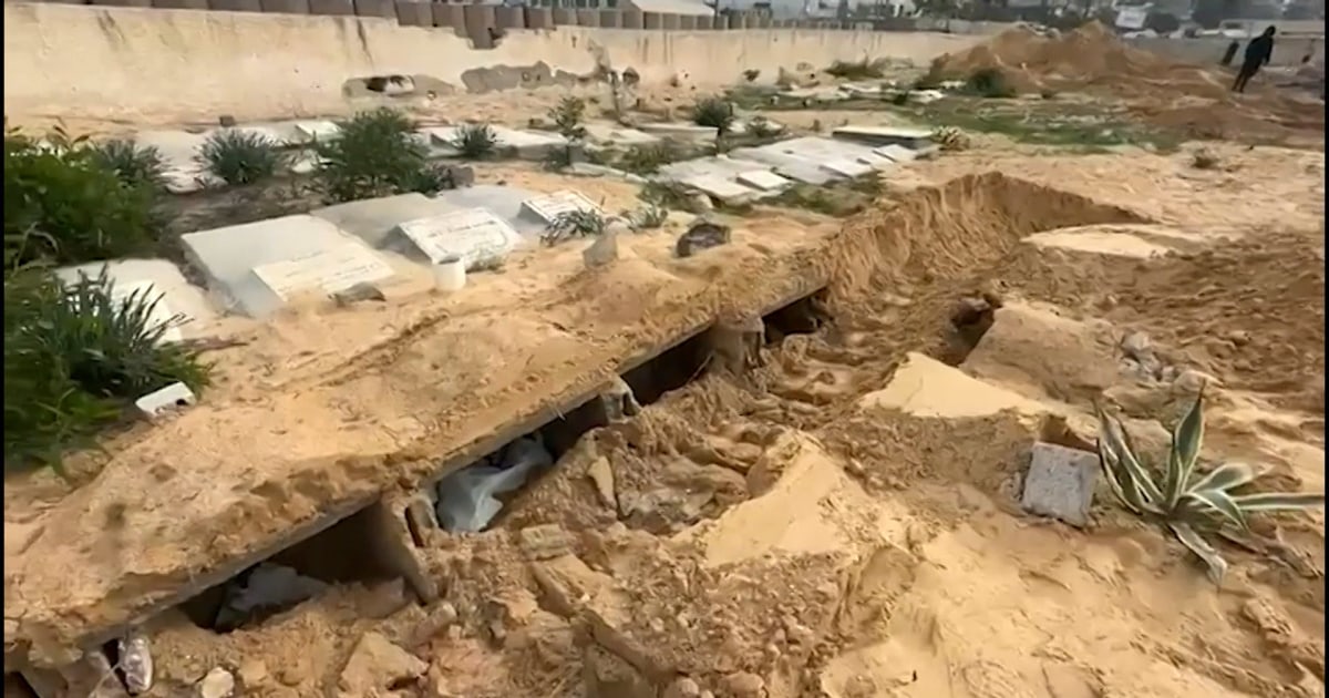 Video shows damaged graves after Israeli forces search for hostages in Gaza