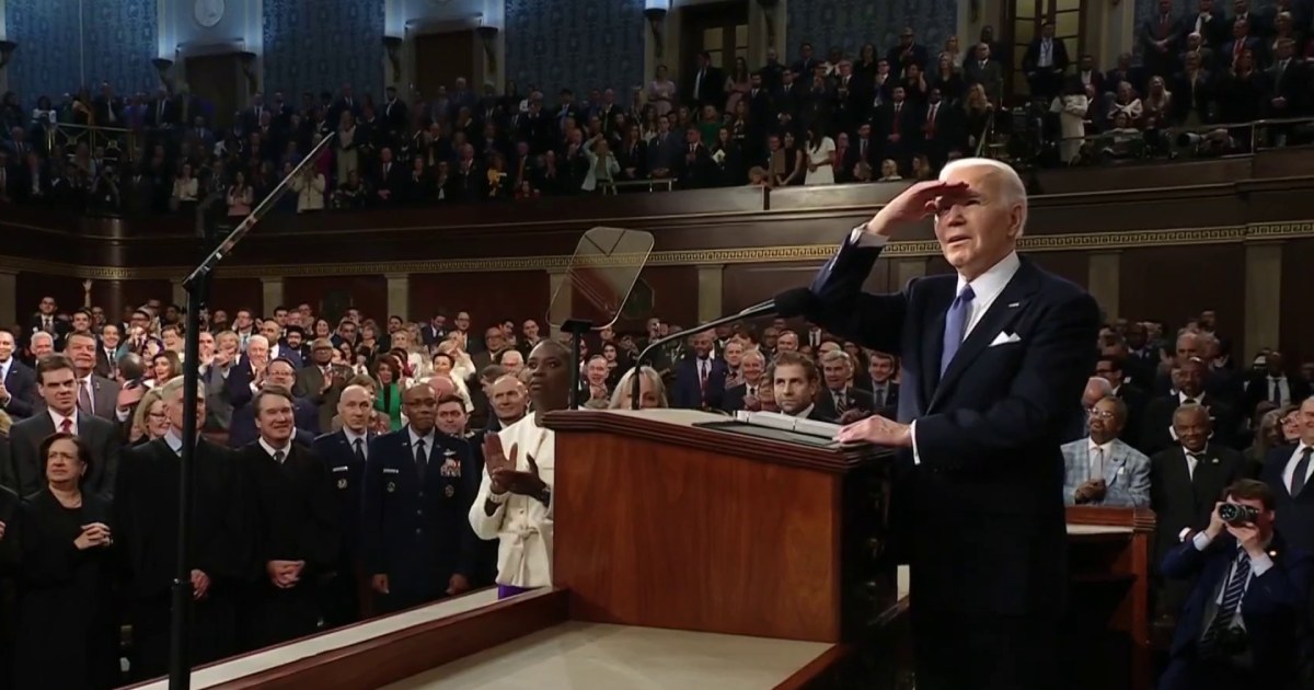 President Biden enters House chamber for State of the Union address