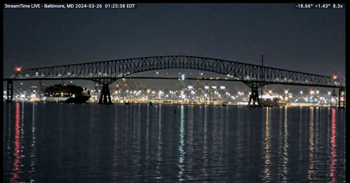 Video shows Maryland bridge collapsing after ship collision