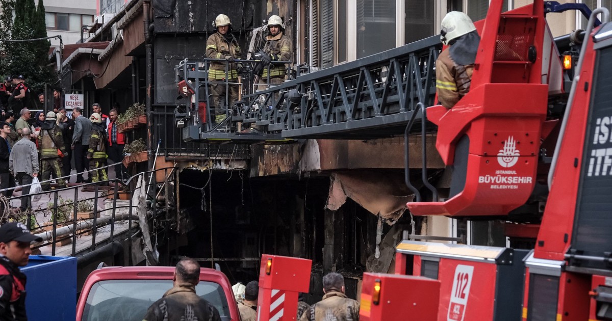 Video shows deadly blaze destroying Istanbul nightclub