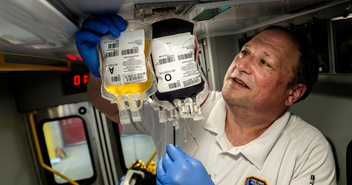 New call for first responders to carry blood on ambulances