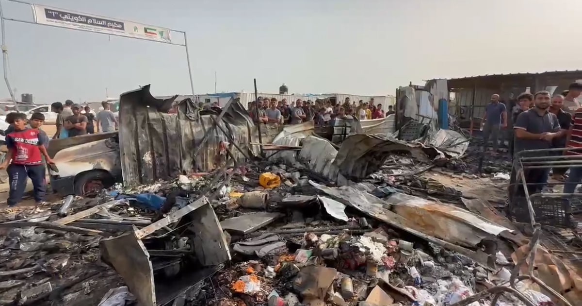 Dozens killed in airstrike on Gaza tent camp