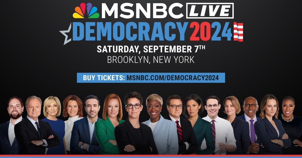 A firstofitskind event! MSNBC announces MSNBC Live Democracy 2024