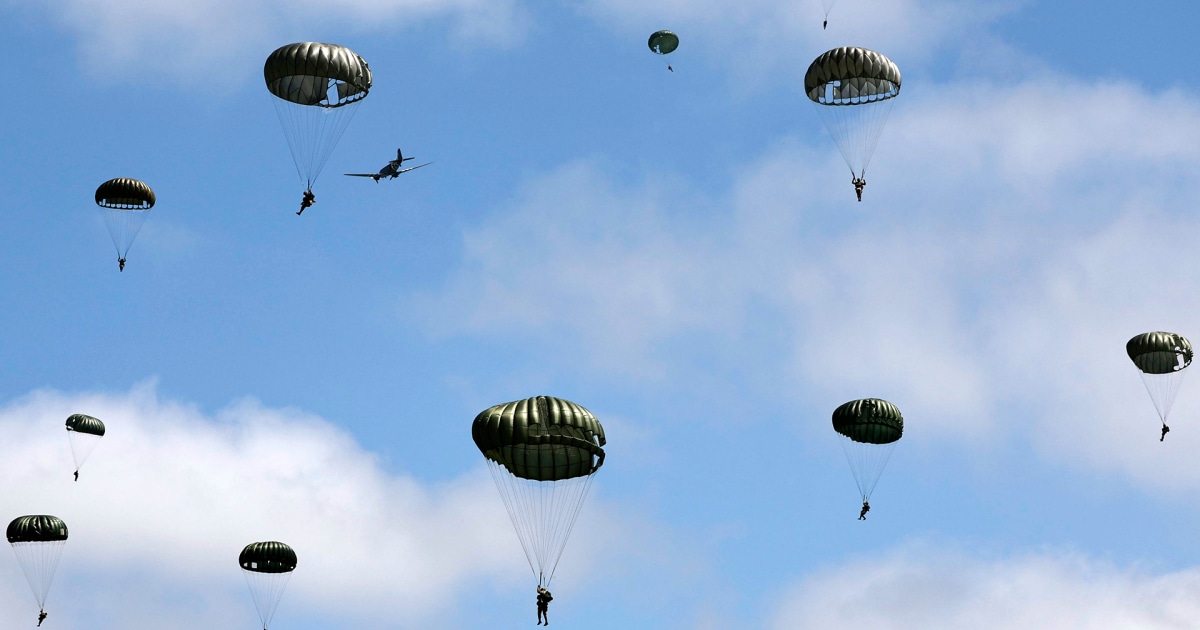 Parachutists Jump From Wwii Planes Over France For D-day 80th Anniversary