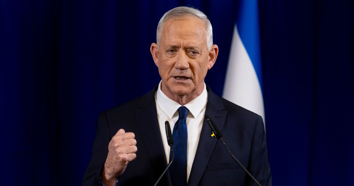 Israeli war cabinet member Benny Gantz resigns