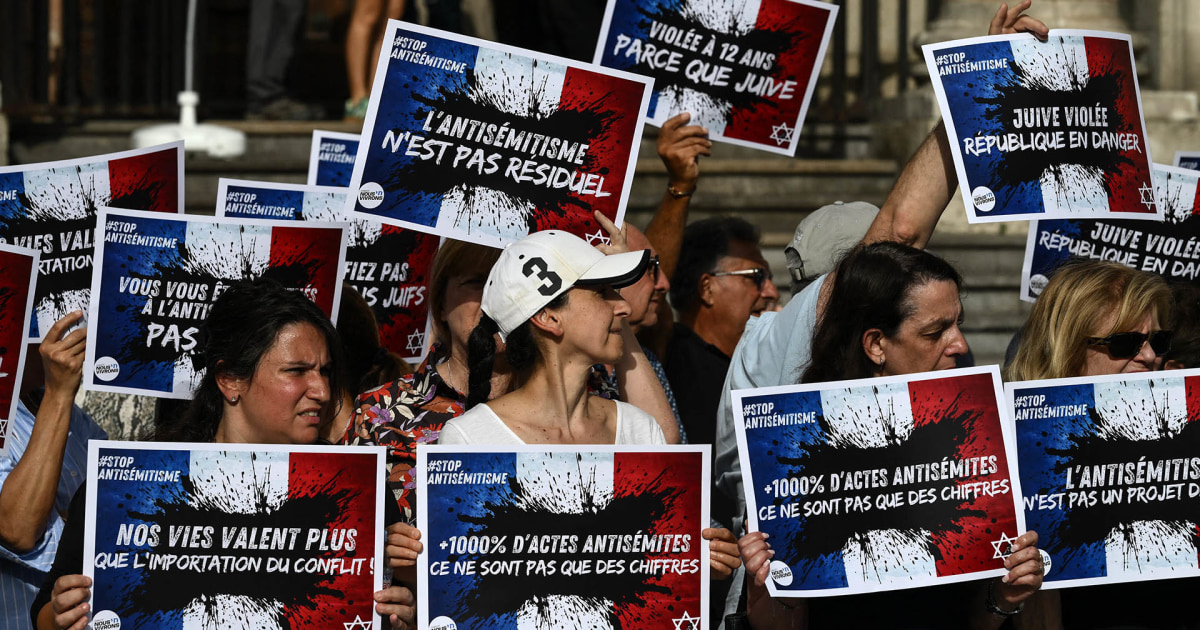 Protestors gather to condemn antisemitism in Paris after rape of 12-year-old girl