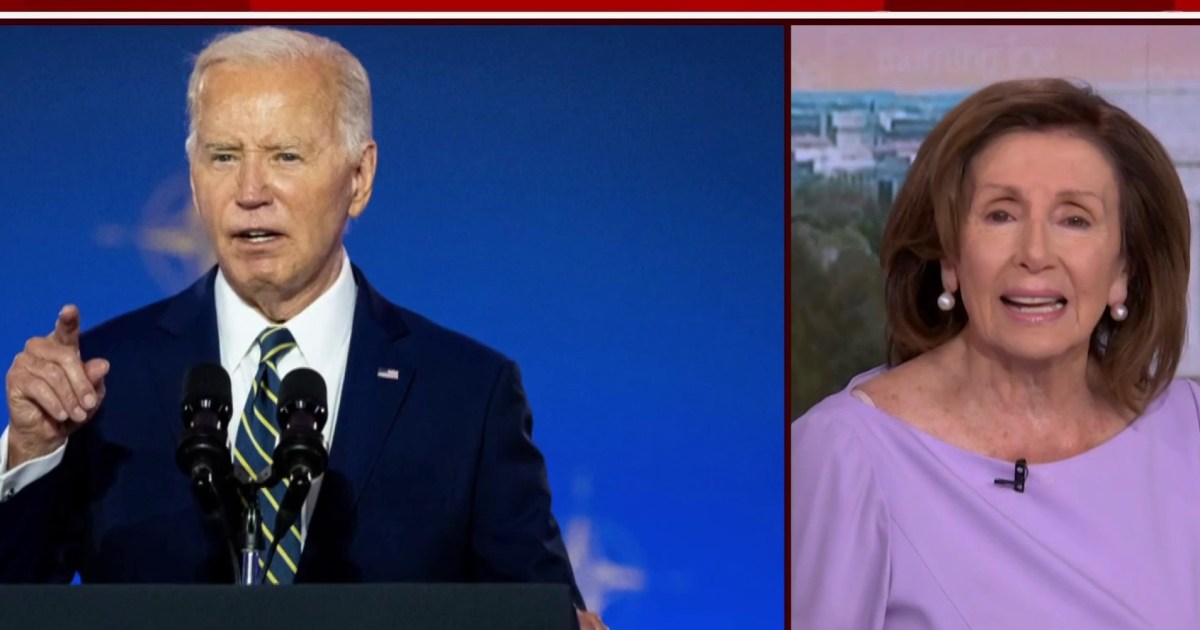 Nancy Pelosi: It's up to Biden to decide if he's going to run