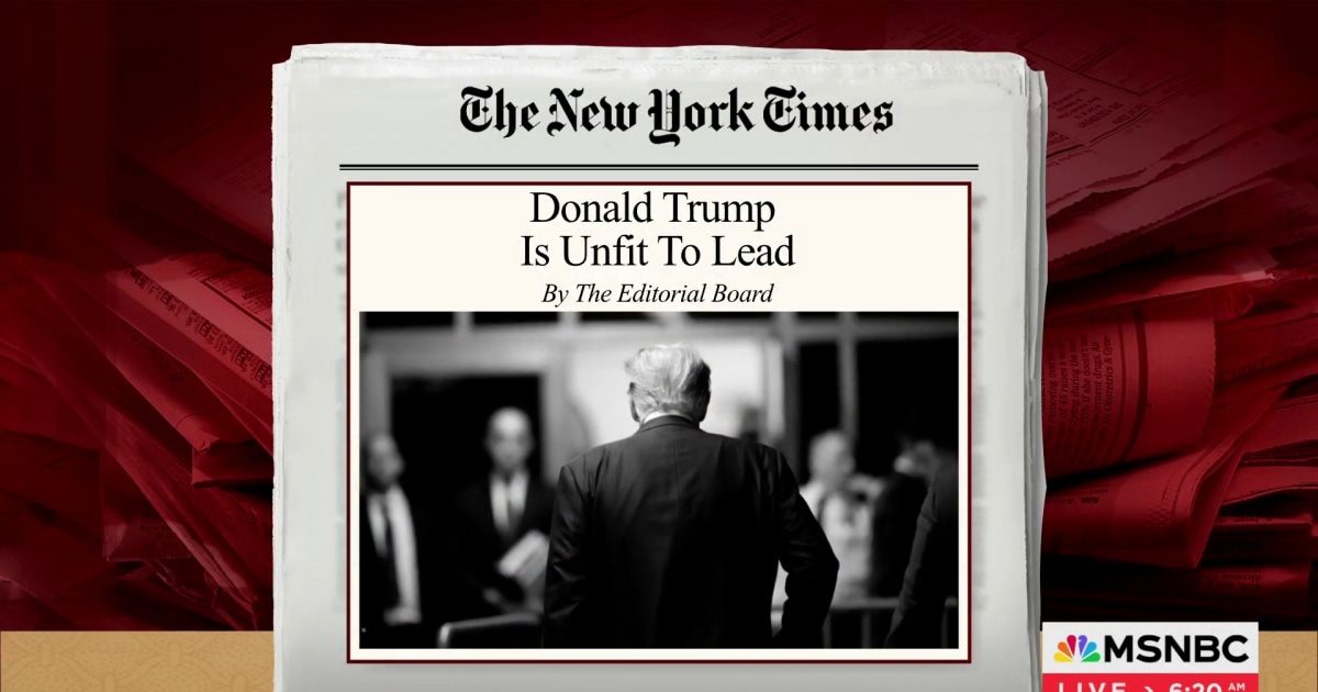 #39 Donald Trump Is Unfit to Lead #39 : NYT releases 5 000 word essay warning