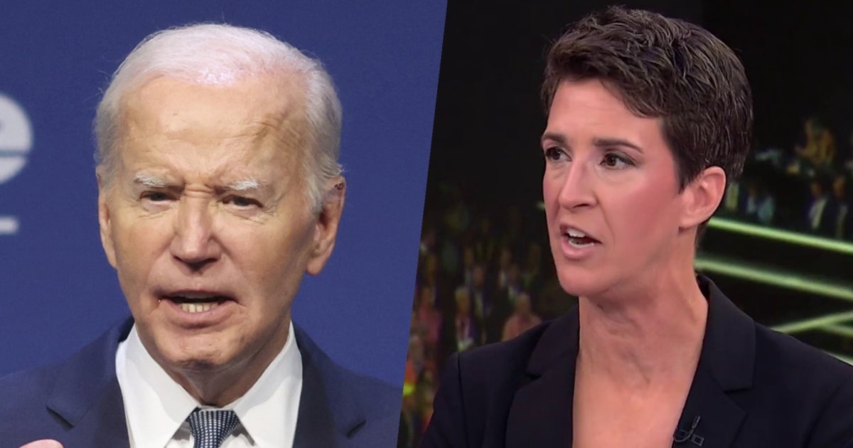 See Maddow, MSNBC panel react to Biden statement on report of confrontation with Dem leadership