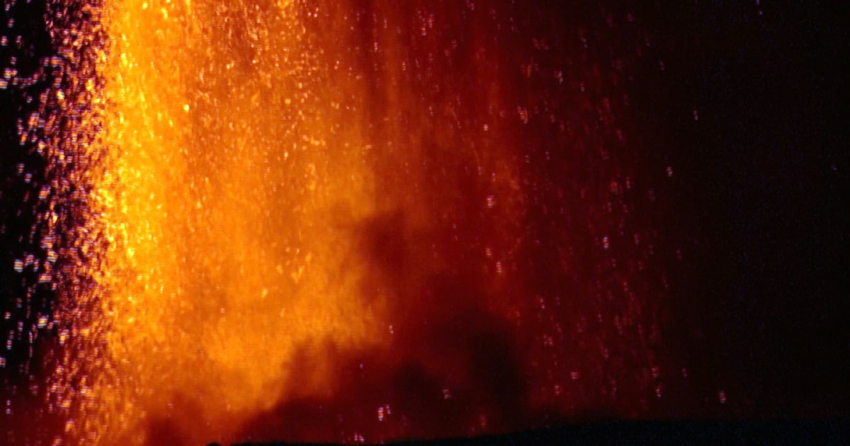 Eruptions from Italy's Mount Etna illuminate Sicily's sky