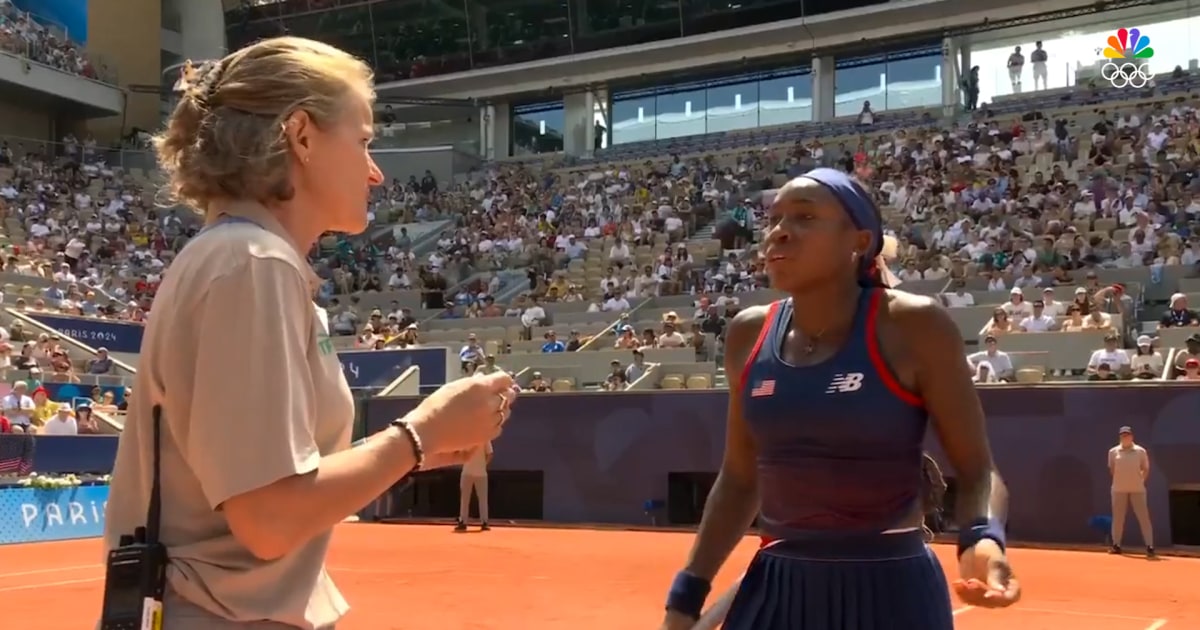 ‘This isn’t fair’: Coco Gauff argues with umpire in tennis loss