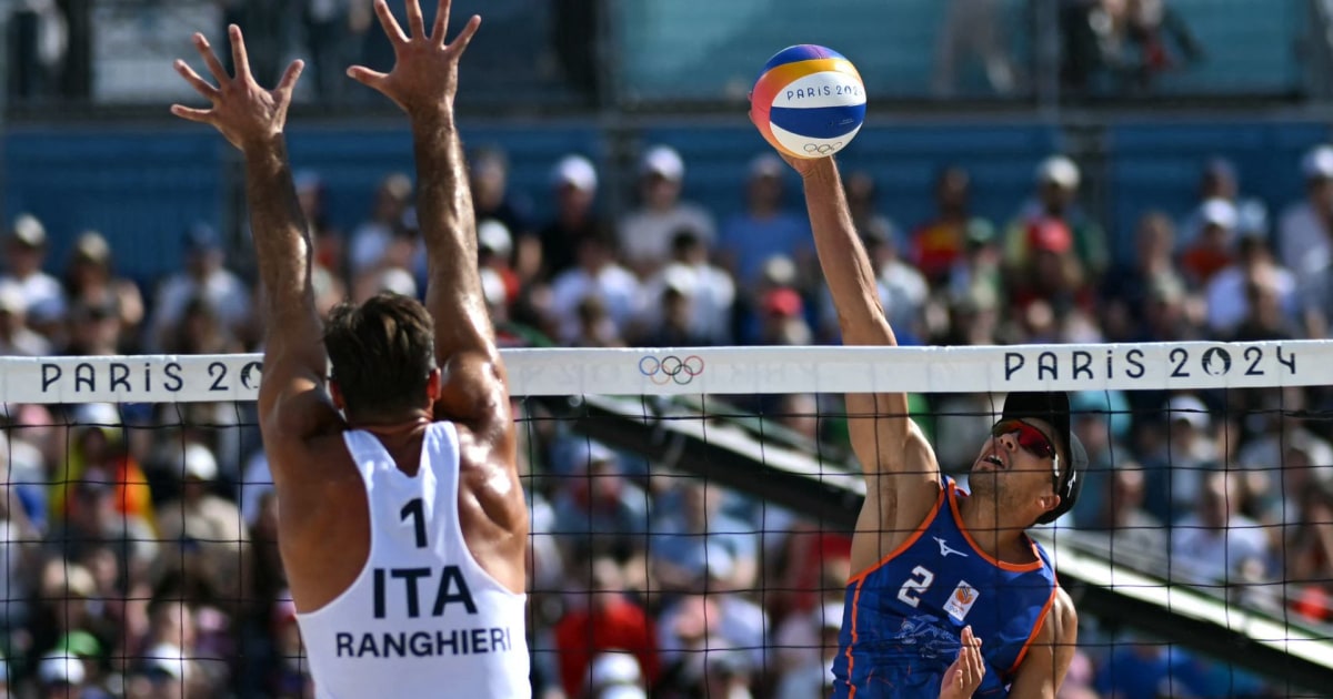 Italy outlasts the Netherlands in men's Olympic beach volleyball