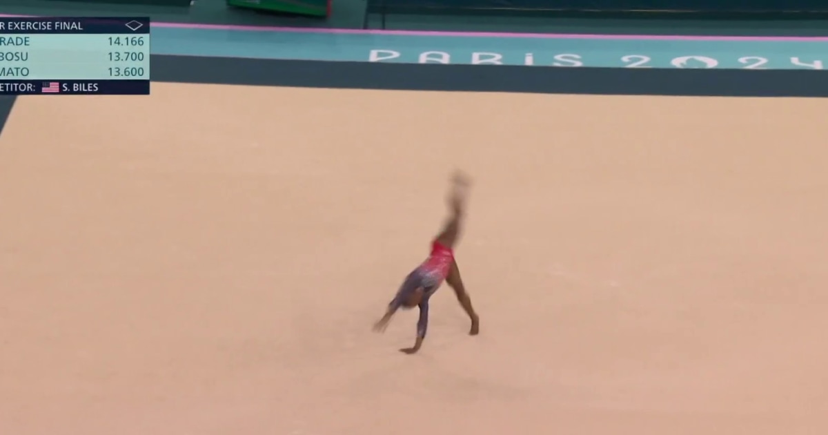 Biles wins silver in gymnastics floor, her fourth medal in Paris