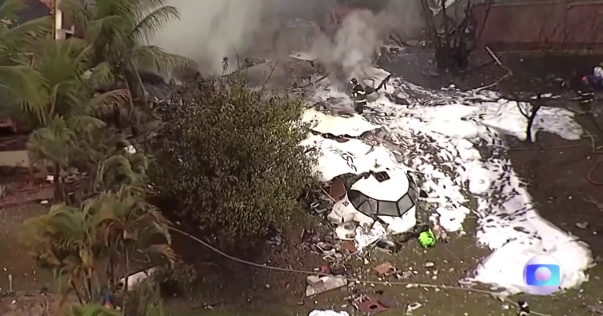 Aerial video shows site of Brazil plane crash