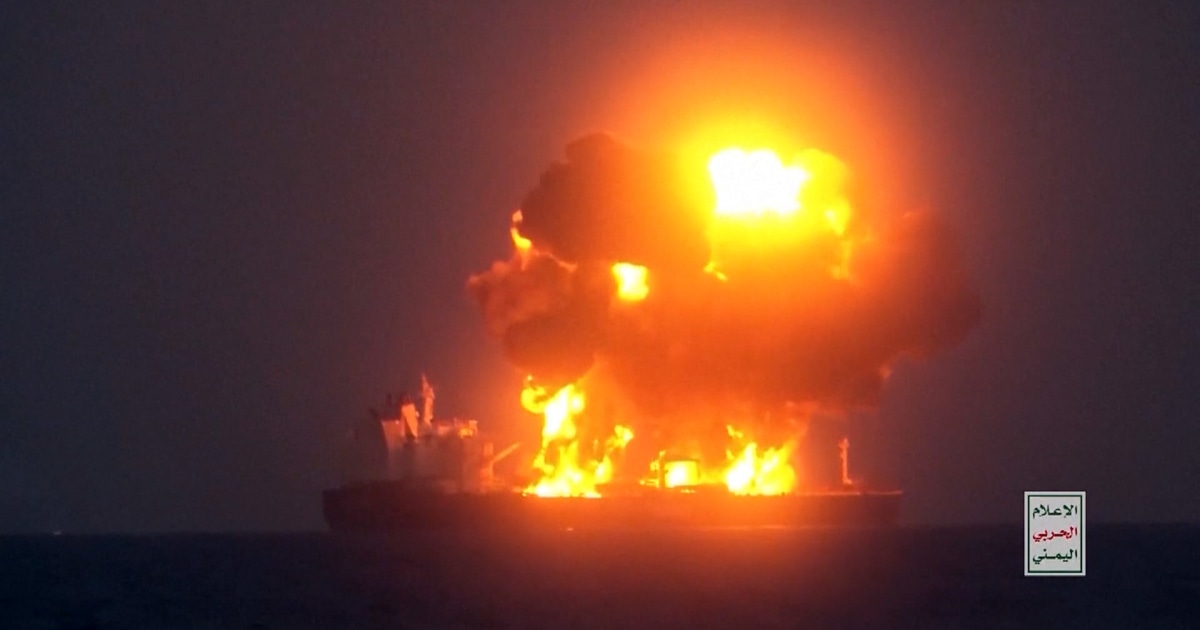 Video shows oil tanker attacked in Red Sea, Yemen's Houthi rebels say