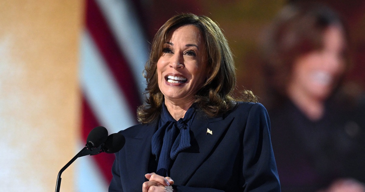 Harris accepts Democratic presidential nomination during speech