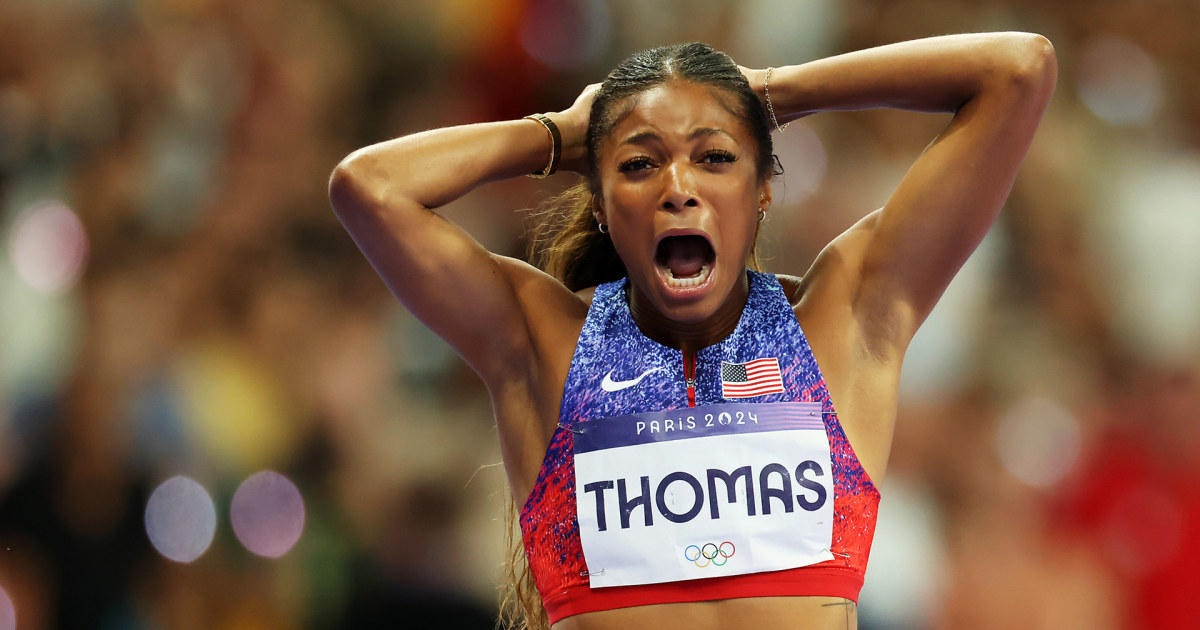 Gabby Thomas wins gold in women's 200m final at 2024 Paris Olympics