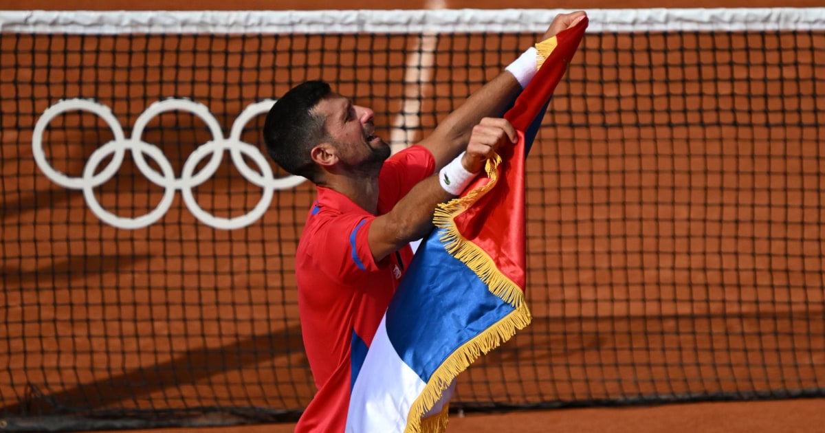 Highlights from Novak Djokovic's gold medal win at the 2024 Paris Games