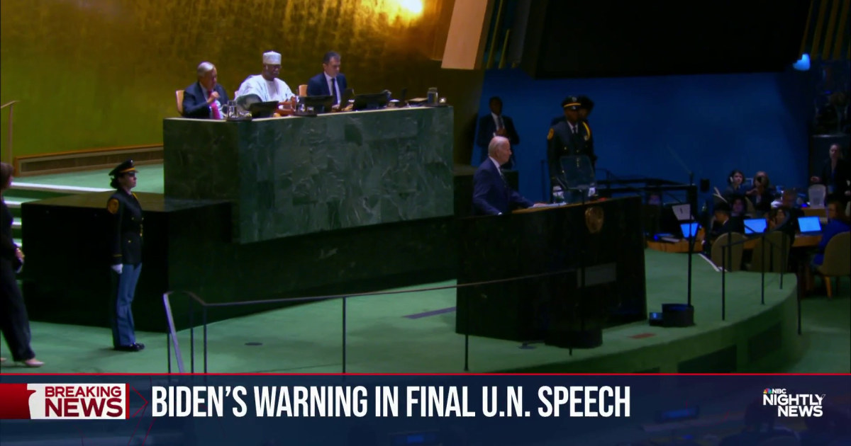 Biden, in final U.N. speech, says world is at an ‘inflection point’