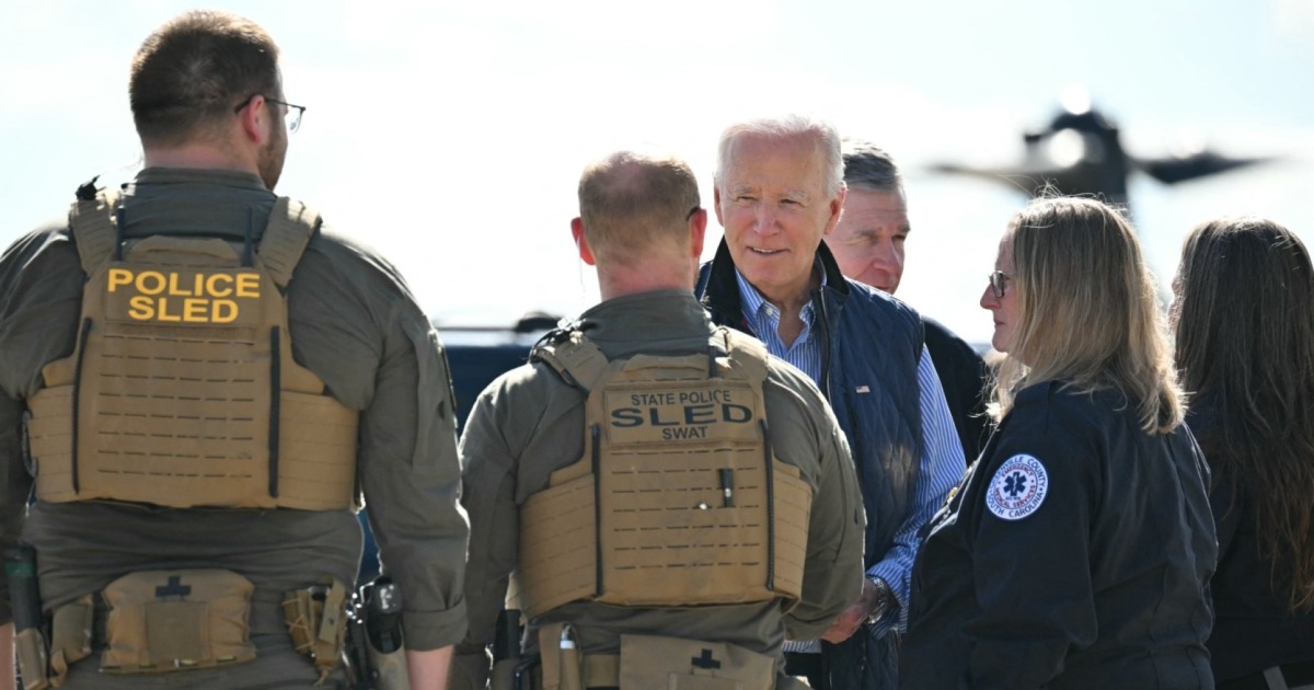 Biden surveys Hurricane Helene aftermath in North Carolina