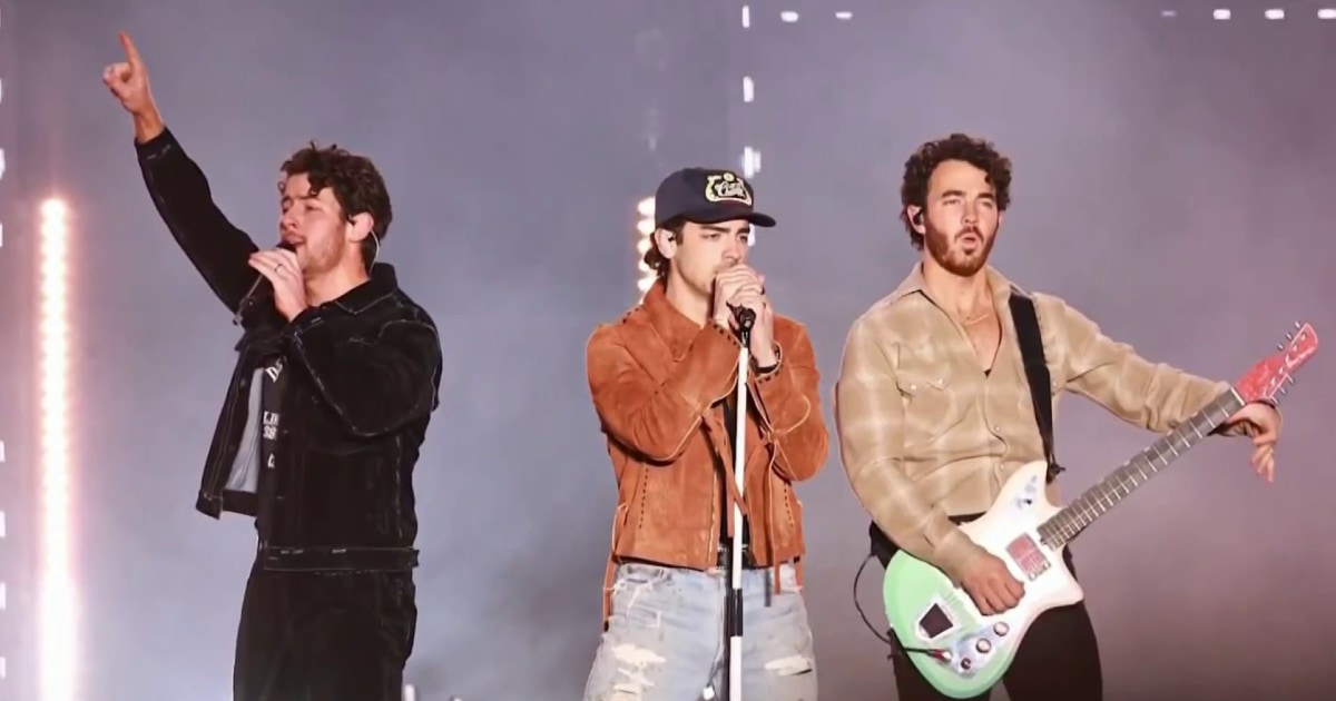 Nick Jonas runs off stage after fan flashes laser pointer at him