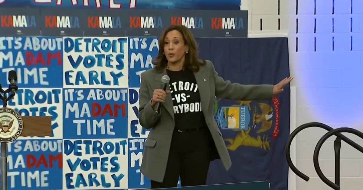 Harris encourages breaking more early voting records during Detroit rally