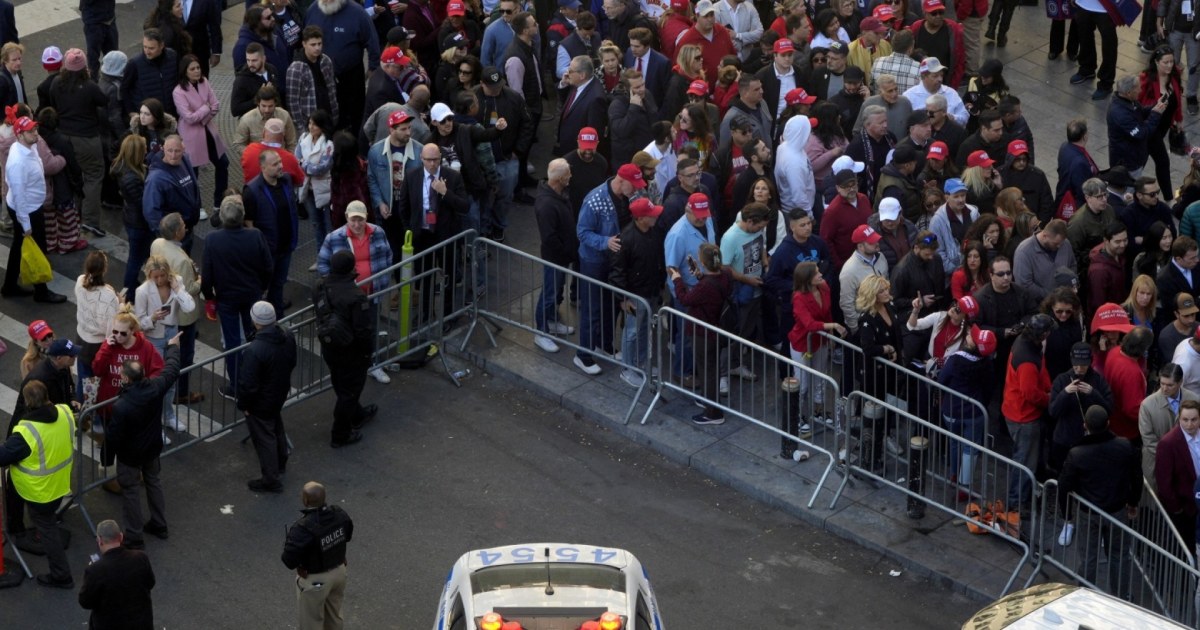 Police tighten security as thousands gather for Trump rally at Madison Square Garden