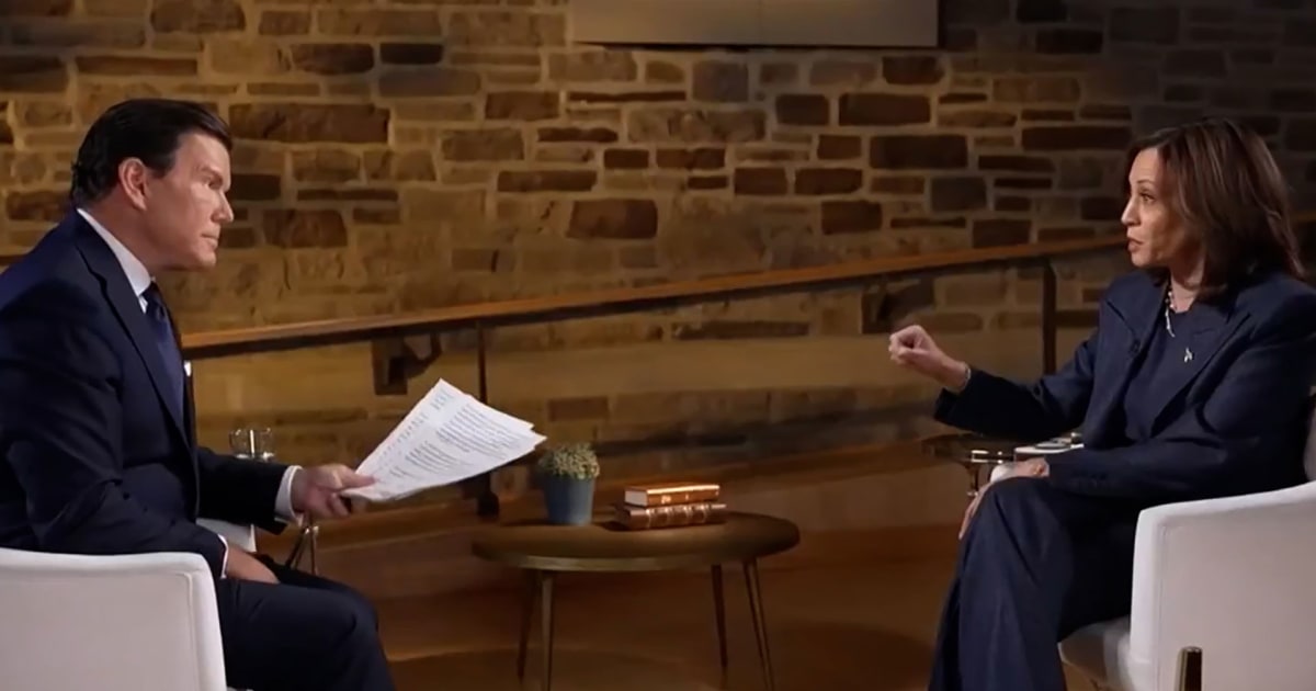 Harris and Fox News' Baier spar over border and Biden presidency