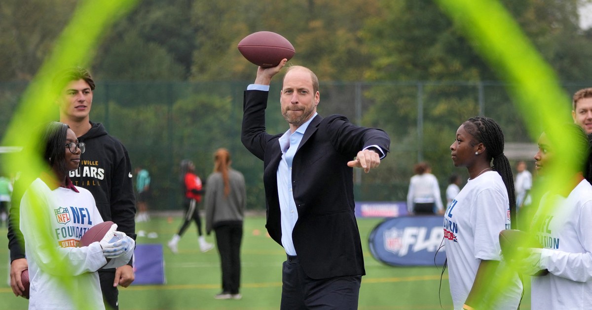 Watch: Prince William plays quarterback at NFL charity event in London