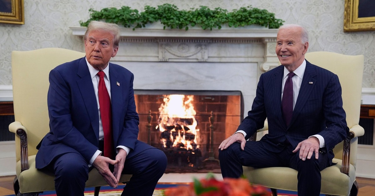 Biden pushes for peaceful transition of power with Trump White House ...