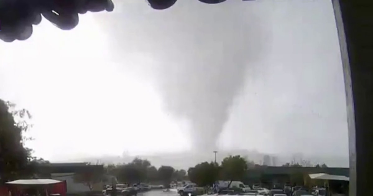 Rare tornado hits Northern California